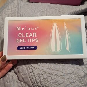 Clear Gel Tips - Long Stiletto Shape